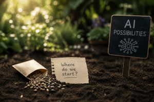 Some firms are still standing in the garden holding seeds, wondering where to start…